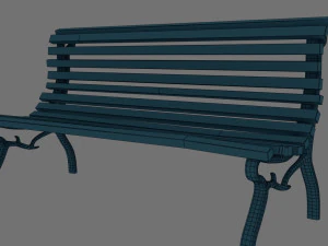 banco del parque Modelo 3D