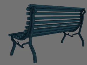 banco del parque Modelo 3D
