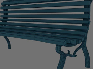 banco del parque Modelo 3D