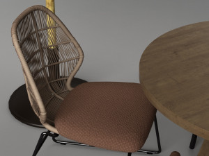 garden sofa set 3D 模型