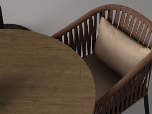 garden sofa set 3D 模型