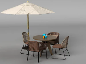 conjunto de sof&aacute;s de jard&iacute;n Modelo 3D