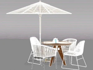 conjunto de sof&aacute;s de jard&iacute;n Modelo 3D