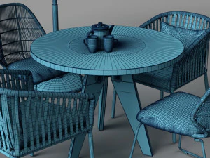 conjunto de sof&aacute;s de jard&iacute;n Modelo 3D