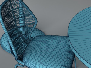 garden sofa set 3D 模型