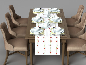 dining table 3D मॉडल