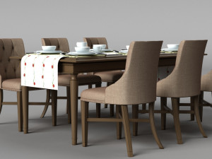 dining table 3D मॉडल