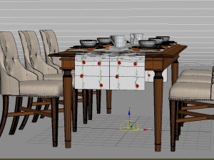 dining table 3D मॉडल