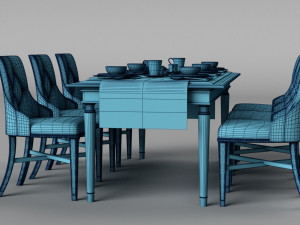 dining table 3D मॉडल