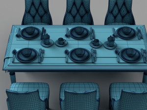dining table 3D मॉडल