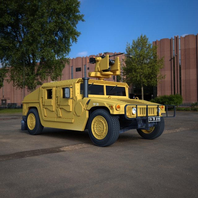 humvee 3D Model .c4d .max .obj .3ds .fbx .stl .blend 