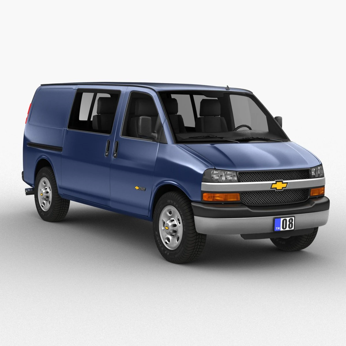 chevrolet express vans 3D Model .c4d .max .obj .3ds .fbx .stl .blend 