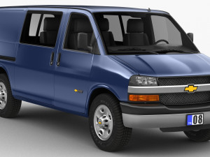 chevrolet express vans Modello 3D