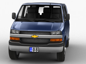 chevrolet express vans Modello 3D