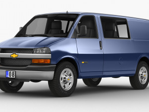 chevrolet express vans Modello 3D