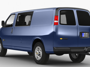 chevrolet express vans Modello 3D