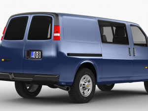 chevrolet express vans Modello 3D