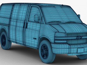chevrolet express vans Modello 3D