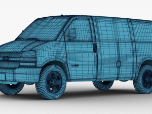 chevrolet express vans Modello 3D
