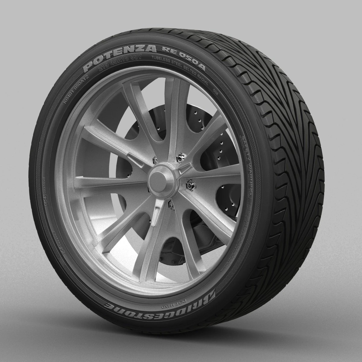 rim wheel 3D Model .c4d .max .obj .3ds .fbx .stl .blend