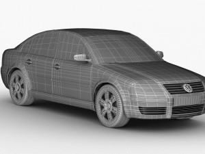volkswagen passat 19 tdi Modelo 3D