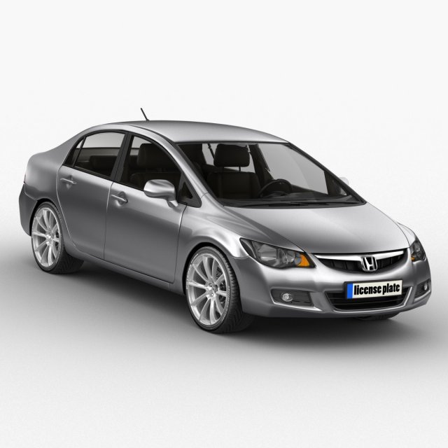 honda civic Modèle 3D .c4d .max .obj .3ds .fbx .stl .blend 