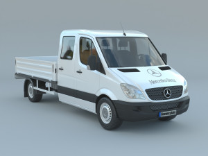 Mercedes Benz Sprinter Double Cab Pickup 3D Model