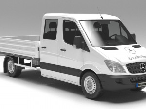 Mercedes Benz Sprinter Double Cab Pickup 3D Модель