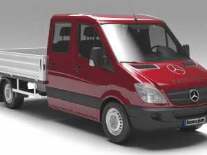 Mercedes Benz Sprinter Double Cab Pickup 3D Модель