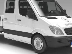 Mercedes Benz Sprinter Double Cab Pickup 3D Модель