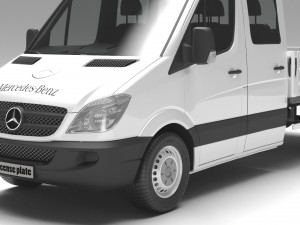 Mercedes Benz Sprinter Double Cab Pickup 3D Модель