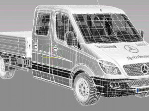 Mercedes Benz Sprinter Double Cab Pickup 3D Модель