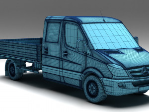 Mercedes Benz Sprinter Double Cab Pickup 3D Модель