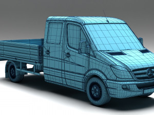 Mercedes Benz Sprinter Double Cab Pickup 3D Модель