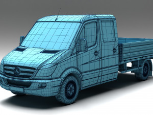Mercedes Benz Sprinter Double Cab Pickup 3D Модель
