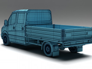 Mercedes Benz Sprinter Double Cab Pickup 3D Модель