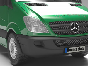 Mercedes Benz Sprinter Van Cab Pickup 3D Модель