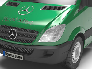 Mercedes Benz Sprinter Van Cab Pickup 3D Модель