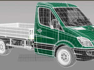 Mercedes Benz Sprinter Van Cab Pickup 3D Модель