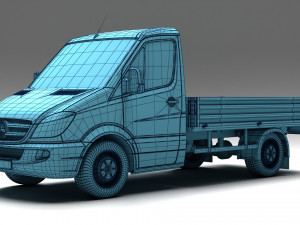 Mercedes Benz Sprinter Van Cab Pickup 3D Модель