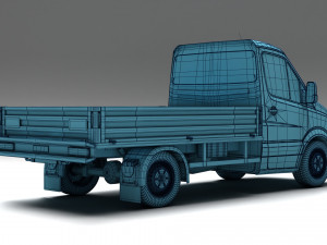 Mercedes Benz Sprinter Van Cab Pickup 3D Модель