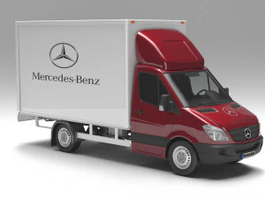 MERCEDES-BENZ SPRINTER 316 CDI BAKGAVELLYFT 3D Modell