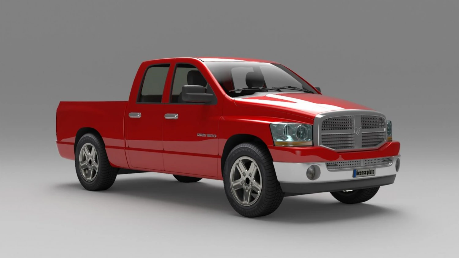 Dodge Ram 1500 3D Model .c4d .max .obj .3ds .fbx .stl .blend 
