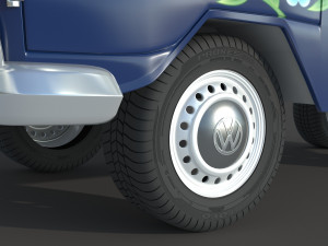 Volkswagen 1974 T1 Transporter 3D Модель