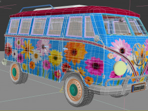 Volkswagen 1974 T1 Transporter 3D Модель
