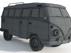 Volkswagen 1974 T1 Transporter 3D Модель