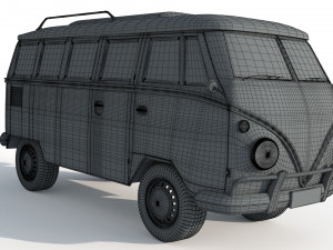 Volkswagen 1974 T1 Transporter 3D Модель