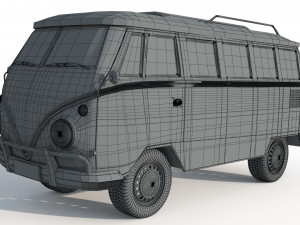 Volkswagen 1974 T1 Transporter 3D Модель
