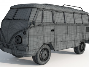 Volkswagen 1974 T1 Transporter 3D Модель