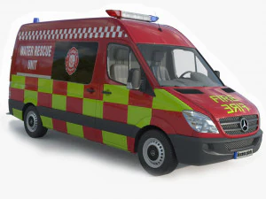 Resgate de inc&ecirc;ndio Mercedes Benz Sprinter Modelo 3D